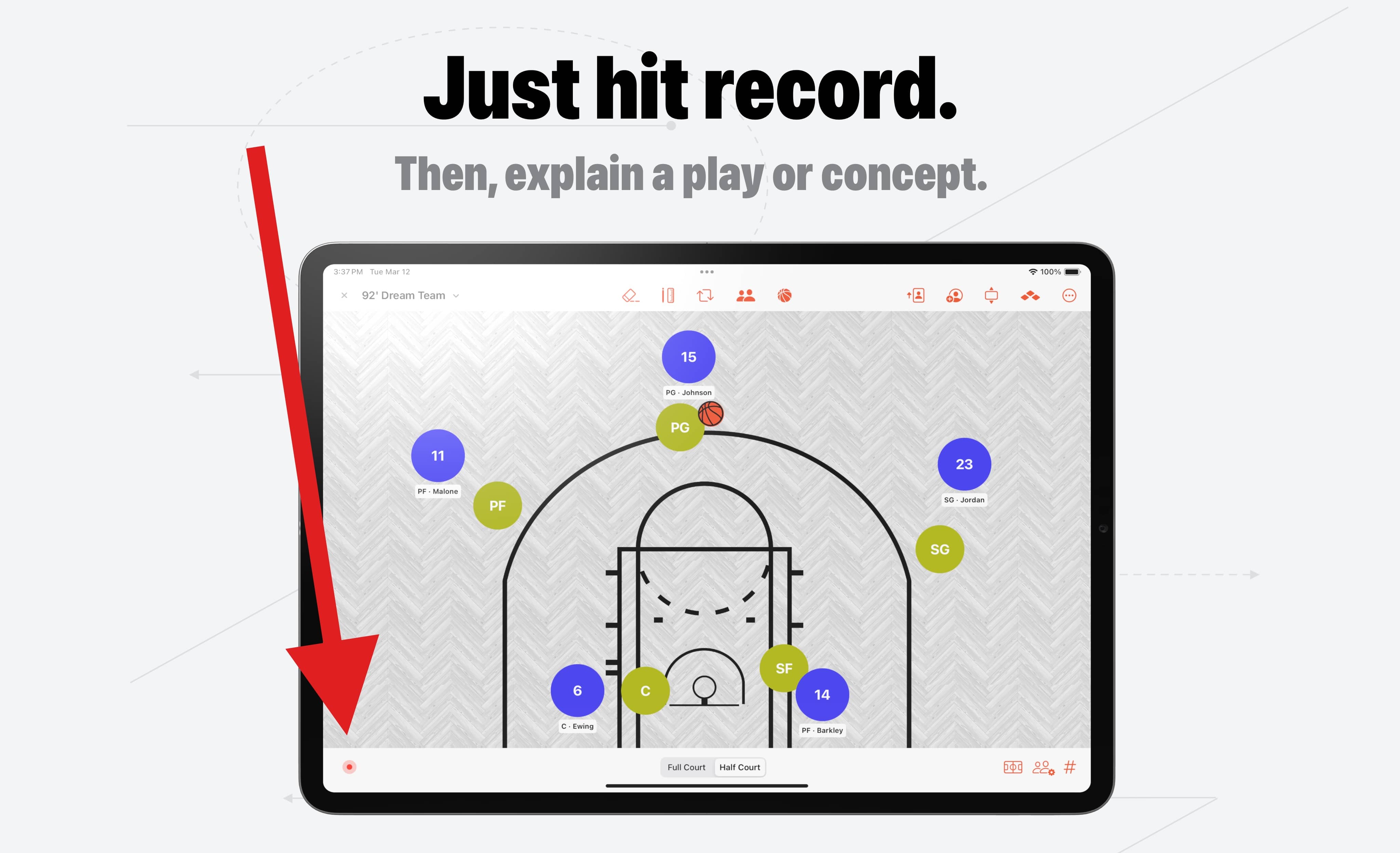 How to record a video in Elite Hoops.