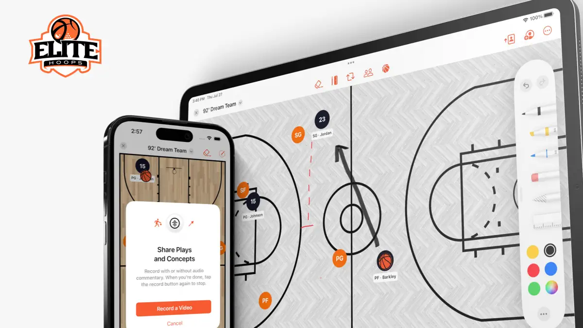 A screenshot of Elite Hoops on iPadOS.